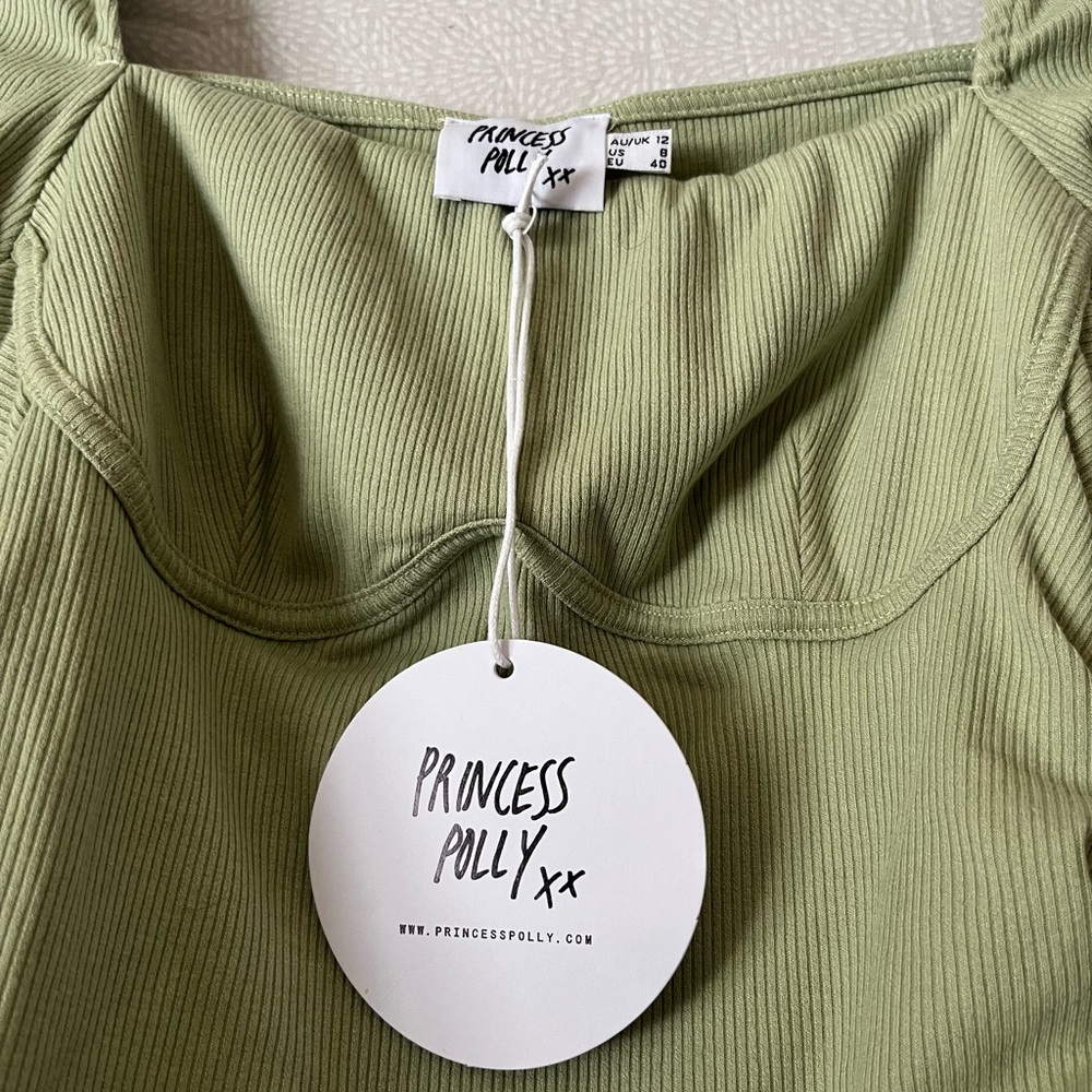 Princess Polly US 8 Portia green mini dress - Picture 4 of 4